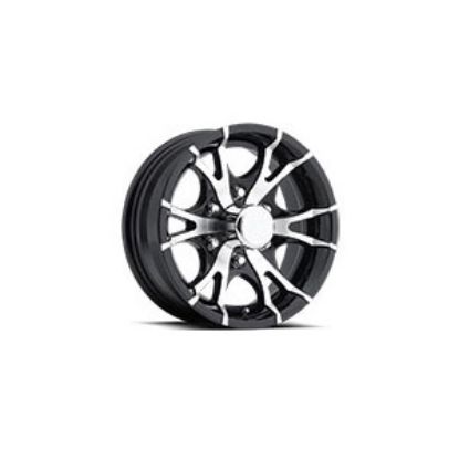 Picture of Americana  15" x 6" 6-Lug Black w/ Silver Spokes Trailer Wheel 22653BM 17-0379                                               