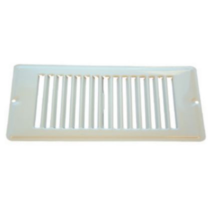 Picture of AP Products  White 4"W x 10"L Floor Heating/ Cooling Register w/o Damper 013-633 08-0161                                     