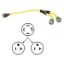 Picture of Arcon  12"L 30A Y Type Power Cord Adapter 17362 19-3355                                                                      
