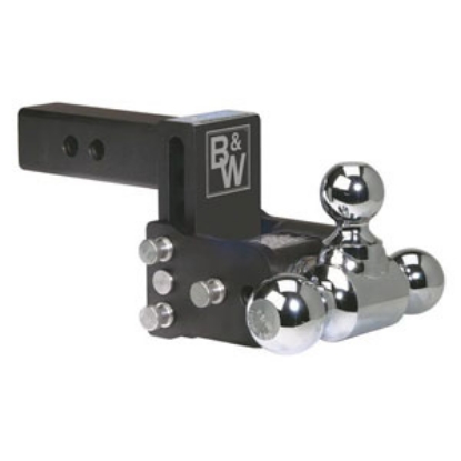 Picture of B&W Hitches Tow & Stow Model 8 Class IV 2" 10K 5" Drop x 5-1/2" Lift Chrome Triple Ball Mount TS10048C 14-3303               