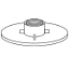 Picture of Custom Roto Molding  Polyethylene 3" FPT Raised Threaded Spin Holding Tank Fitting 59 11-0957                                