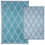 Picture of Faulkner  20'L x 8'W Turquoise/ White Polypropylene Reversible Camping Mat 68903 01-1193                                     