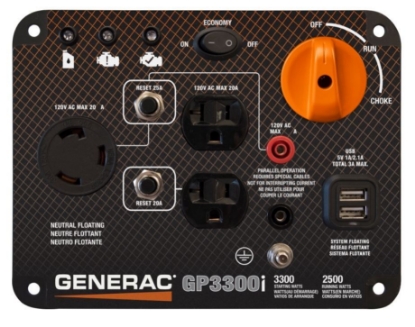 Picture of GENERAC GP SERIES 3300I PORTABLE GENERATOR