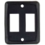 Picture of JR Products  Black Double Opening Multi Purpose Switch Faceplate 12885 19-1885                                               