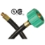 Picture of JR Products  QCC Type 1 Connection x 1/4" Inverted Flare LP Pigtail Hose 07-30765 06-0137                                    