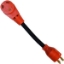 Picture of Mighty Cord  12" 30M/30F Locking Power Cord Adapter A10-G30430VP 19-3381                                                     