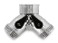 Picture of Valterra  Metal Double Fresh Water Hose Connector For Std GHF Coupling w/Shut-Off Valv A01-0131VP 10-0799                    