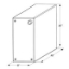 Picture of ICON  48" x 16" x 8" 25 Gal Fresh Water Tank w/ Fittings 12469 10-1623                                                       