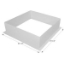 Picture of Icon  White ABS Plastic Square Skylight Trim Ring 12213 22-6243                                                              