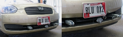 Picture of Blue Ox Ascent Tow Bar (7,500 lbs. tow cap.) & Baseplate Combo fits 2006-2011 Hyundai Accent (no foglights) BX2323