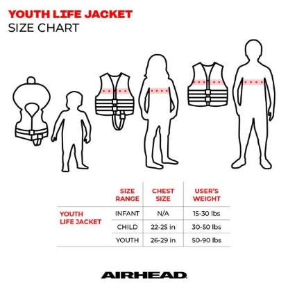 Picture of AIRHEAD 3000202ARD PFD Personal Flotation Device Life Jacket â€“ USCG Approved