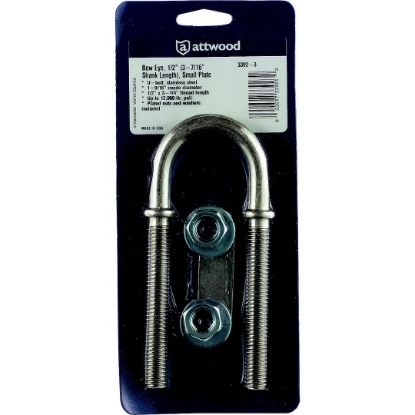 Picture of Attwood Marine Universal Joint U-Bolt Kit 33923 â€“ Heavy Duty Boat Hardware