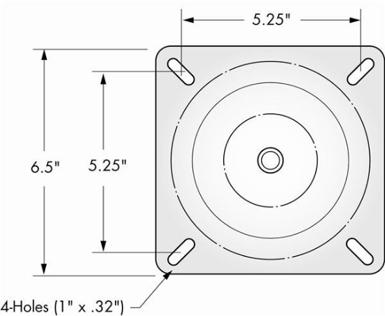 Picture of Attwood Marine Boat Seat Mount 1002S â€“ Heavy-Duty Swivel Base for Boats