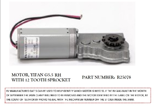 Picture of R25078 BAL RV Slide Out Motor