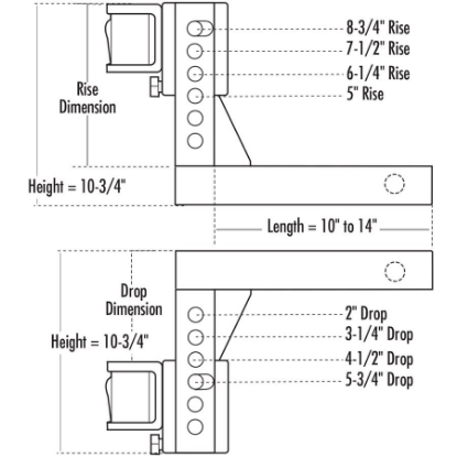 Picture of 48133 Eaz Lift Weight Distribution Hitch Shank