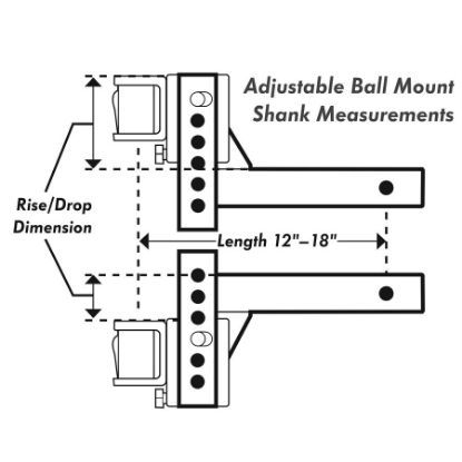 Picture of 48133 Eaz Lift Weight Distribution Hitch Shank