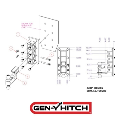 Picture of GH3024 Gen-Y Hitch Trailer Hitch Ball Mount