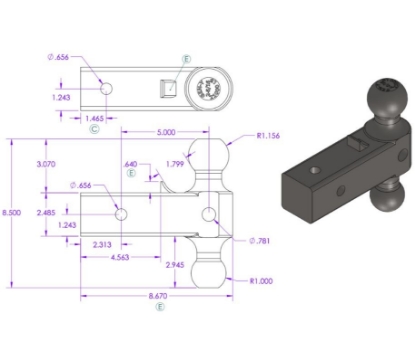 Picture of GH061 Gen-Y Hitch Trailer Hitch Ball Mount