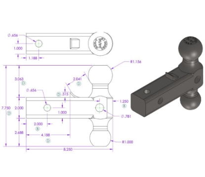 Picture of GH051 Gen-Y Hitch Trailer Hitch Ball Mount