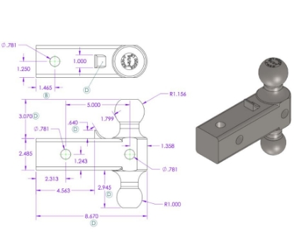 Picture of GH0161 Gen-Y Hitch Trailer Hitch Ball Mount