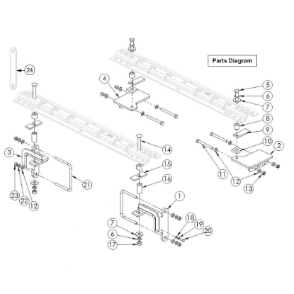 Picture of 33073 Husky Towing Fifth Wheel Trailer Hitch Mount Kit