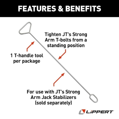 Picture of 314602 Lippert Components Trailer Stabilizer Jack Stand Lock Arm Tightening Bolt Tool