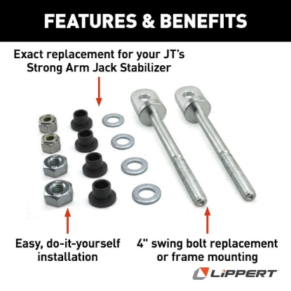 Picture of 314596 Lippert Components Trailer Stabilizer Jack Stand Lock Arm Mounting Bolt