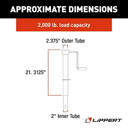 Picture of 285420 Lippert Components Trailer Tongue Jack