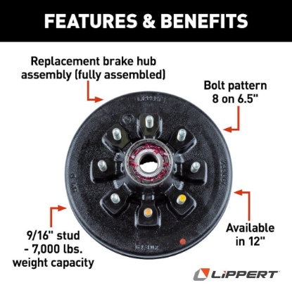 Picture of 814204 Lippert Components Trailer Brake Hub Assembly