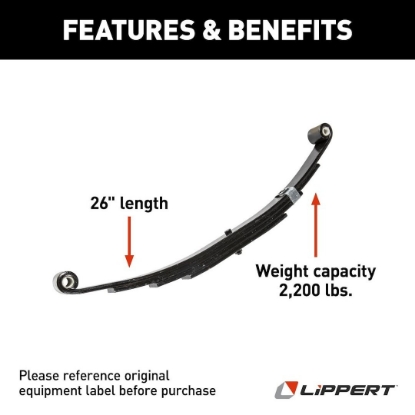 Picture of 129745 Lippert Components Trailer Axle Leaf Spring