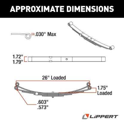 Picture of 124903 Lippert Components Trailer Axle Leaf Spring