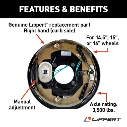 Picture of 122450 Lippert Components Trailer Brake Assembly
