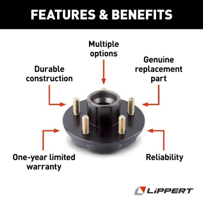 Picture of 122098 Lippert Components Trailer Brake Hub Assembly