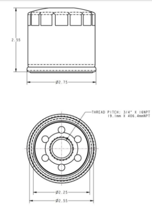 Picture of 187897 Sierra Marine Oil Filter