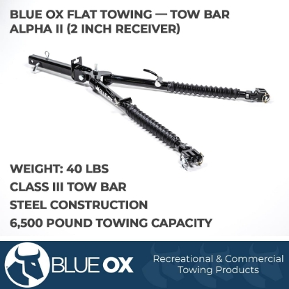 Picture of Blue Ox BX7380 Alpha 2 Tow Bar, 6,500 Lbs. Tow Capacity Fits 2" Receiver Hitches
